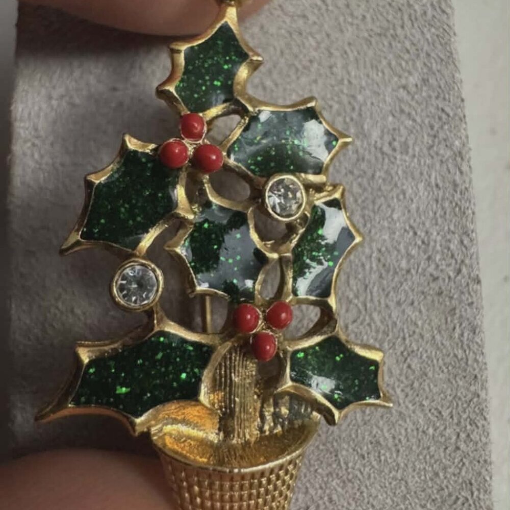Holly Brooch